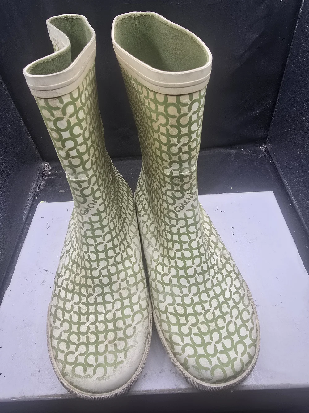 Coach Green Signature Rain Boots‎
